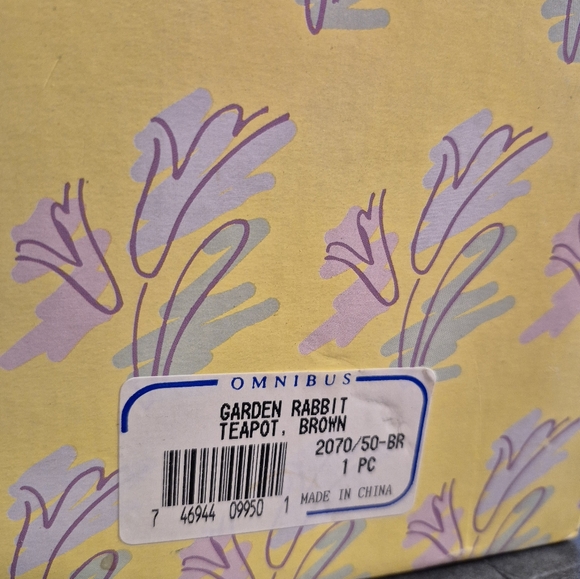 FITZ FLOYD Garden Rabbit Vegetable Teapot Omnibus  New Open Box - Picture 10 of 10